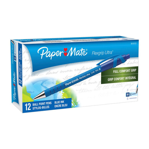 Paper Mate Flex Grip RT BP 1.0mm Blue Box 12 Paper Mate Flex Grip RT BP 1.0mm Blue Box 12