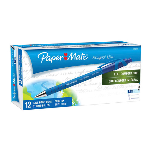 Paper Mate Flex Grip RT BP 0.8mm Blue Box 12 Paper Mate Flex Grip RT BP 0.8mm Blue Box 12