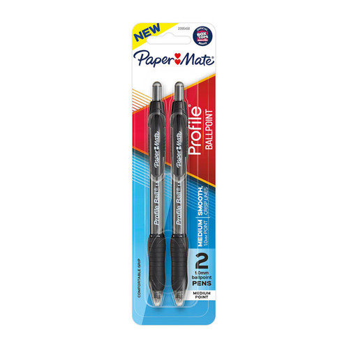 Paper Mate Profile RT 1.0 BP Blk Pack of 2 Box 6 Paper Mate Profile RT 1.0 BP Blk Pack of 2 Box 6
