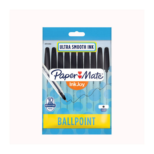 Paper Mate Inkjoy 100ST BP Black Pack of 10 Box 12 Paper Mate Inkjoy 100ST BP Black Pack of 10 Box 12