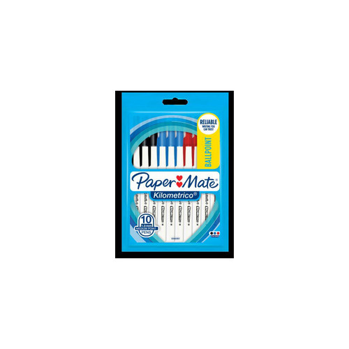 Paper Mate Kilometrico Asst Pack of 10 Box12 Paper Mate Kilometrico Asst Pack of 10 Box12