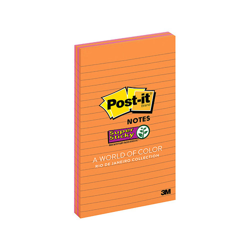 Post-It Note 5845-Super StickyUC Lined Rio De Jan 123x200mm