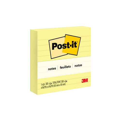 Post-It Notes 675-YL Yellow Lined 98X98 Pk12
