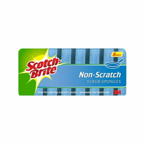ScotchBrite Scrub Sponge Non-Scratch Pack of 8 ScotchBrite Scrub Sponge Non-Scratch Pack of 8