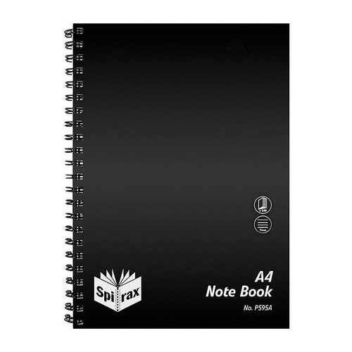 Spirax P595A Polypropylene Notebook 240 Page Pack of 5 A4