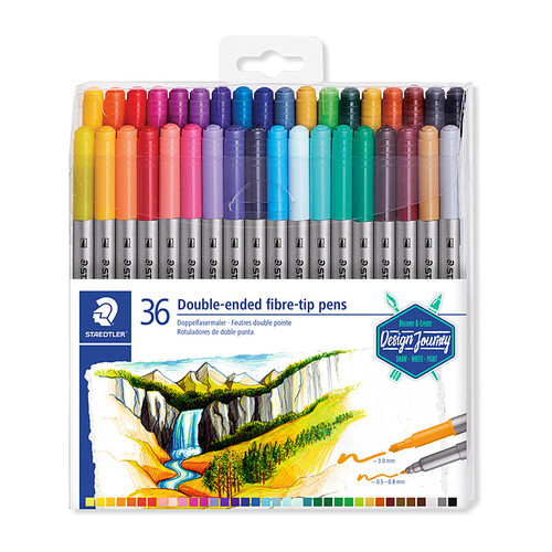 Staedtler Double Fibre Pen Assorted Wlt36