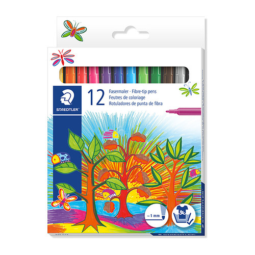 Staedtler Fibre Tip Pen Assorted Box 12