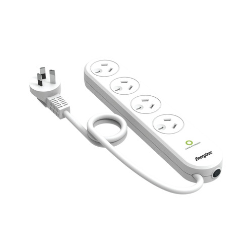 Energizer 4-Port Surge Protection Powerboard