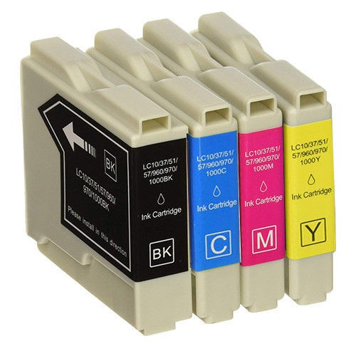 PREMIUM Compatible Brother LC-37 Value Pack - 1 x Black, Cyan, Magenta and Yellow