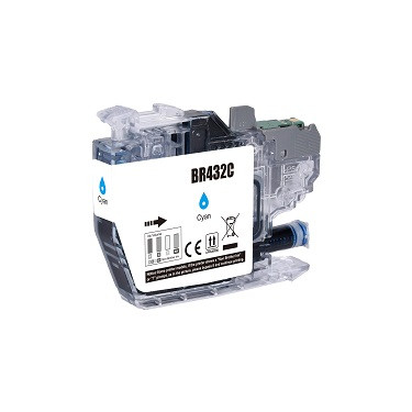 PREMIUM Compatible Brother LC-432XL Cyan Ink Cartridge - 1,500 pages