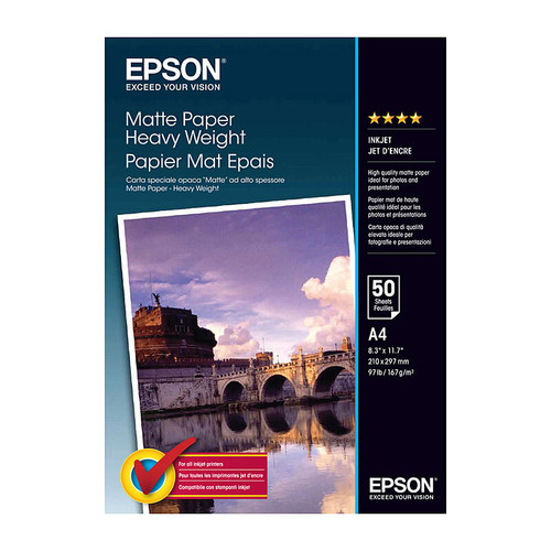 Epson A4 Matte H/W Paper - 50 Sheets 154gsm
