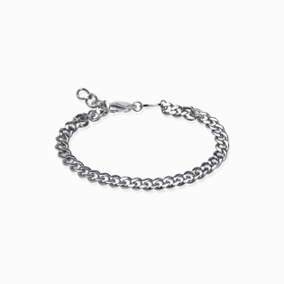 Grand Curb Link Bracelet in Silver color