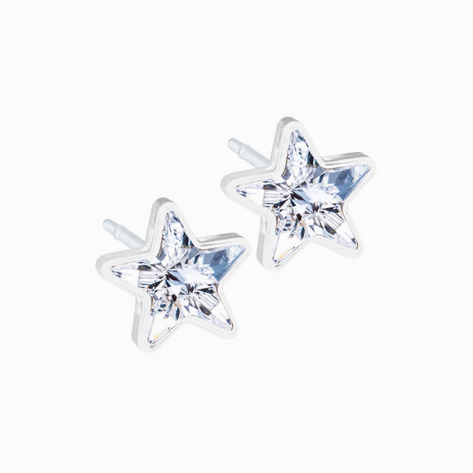 Medical Plastic Crystal Hollow Stud Earrings