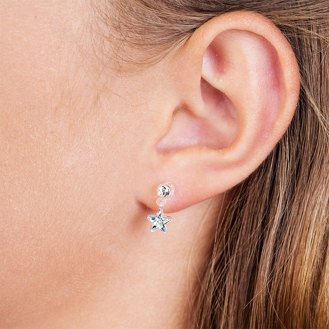 Blomdahl Medical Plastic Earrings - Crystal 4 mm
