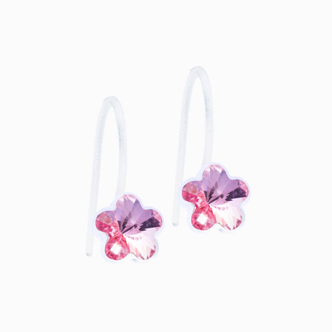 Fancy White Flower Earrings