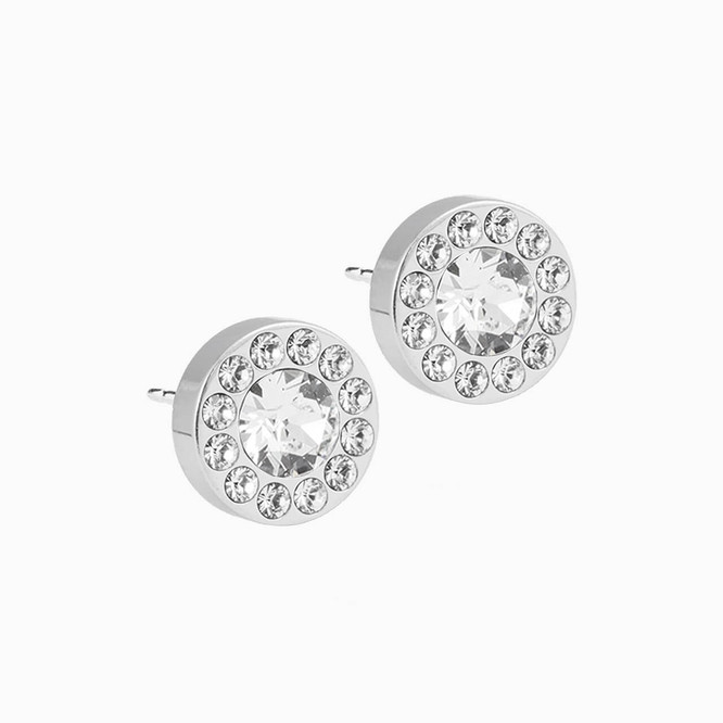 Medical Plastic 6mm Brilliance Halo Earrings