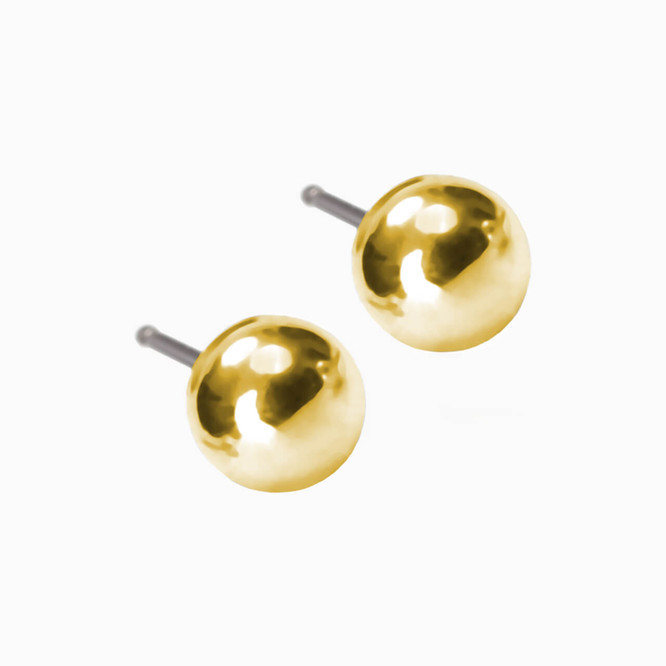 Ball Stud Earrings 14K Yellow Gold 8mm | Kay