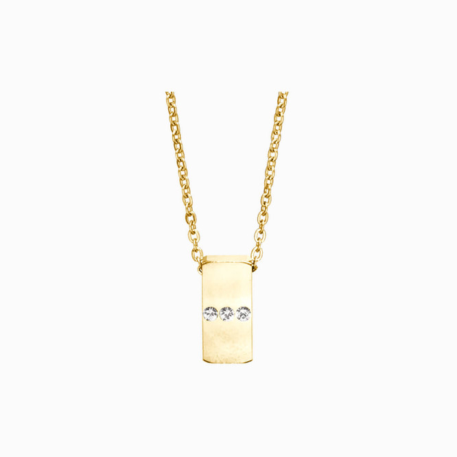 The Square Pendant 18kt gold without chain | bespoke fine jewelry