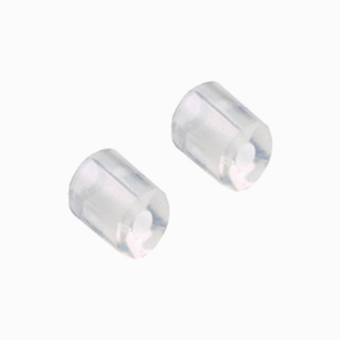 Medical plastic earring stoppers