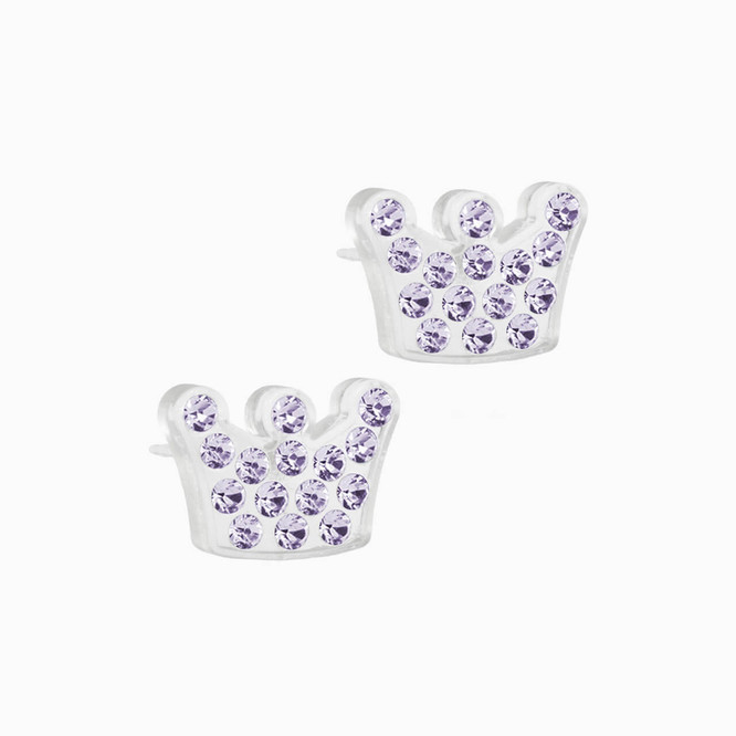 Medical Plastic Brilliance Princess Earrings