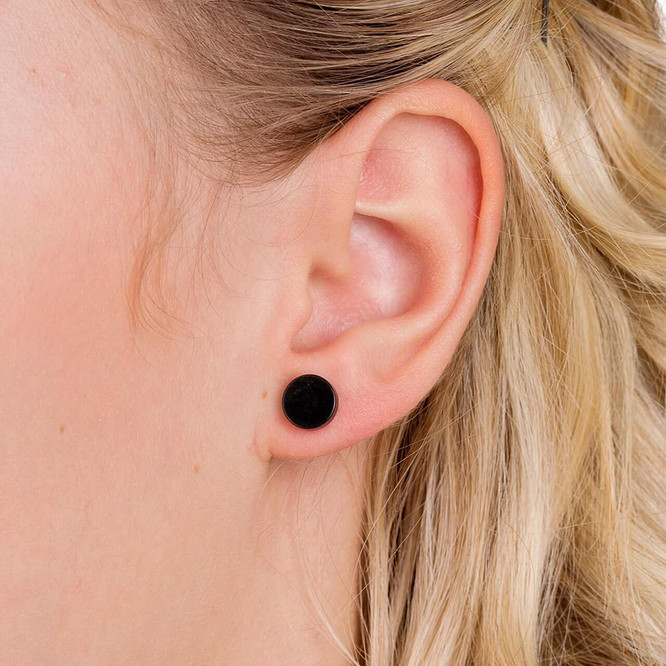 Black shop piercing earrings