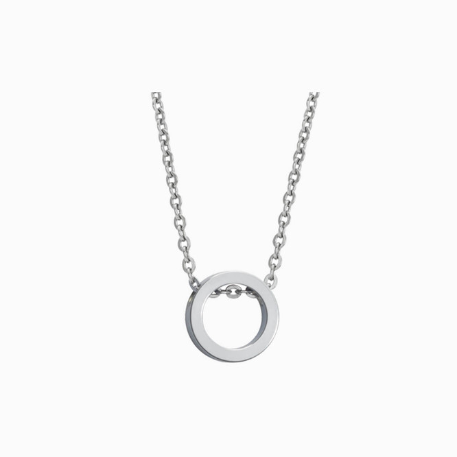 Diamond Circle Pendant Necklace 3 ct tw Round 14K White Gold 18