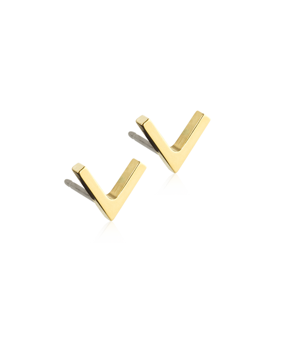 Letter V Earrings 