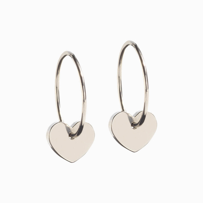 URBAN SIGMA Stylish Heart Shape Hoop Earring (Silver and Golden) at Rs  75/pair in Delhi