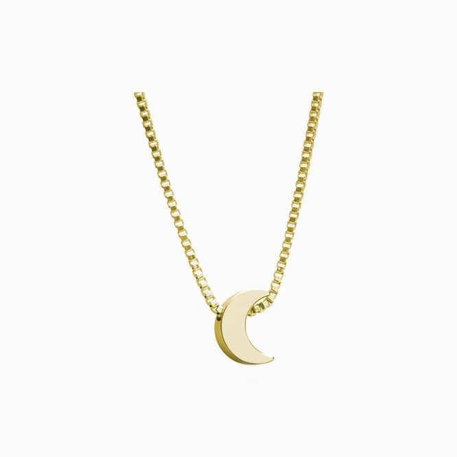 Diamond Crescent Moon & Star Necklace - 14K Gold & Diamonds | MOSUO  Jewellery | Wolf & Badger