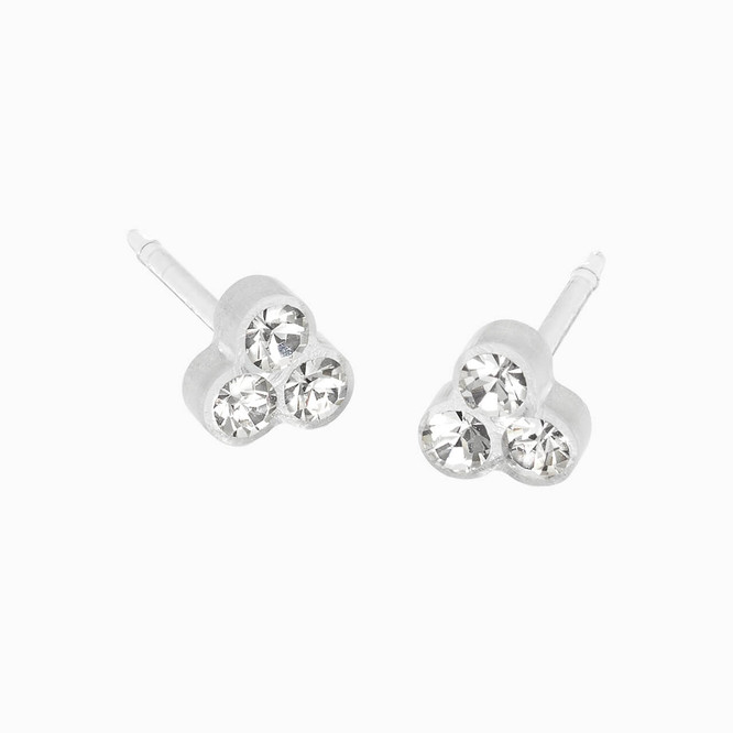 White 925 Silver Needle C-Shaped Earrings $2.98 | Able Jewelry