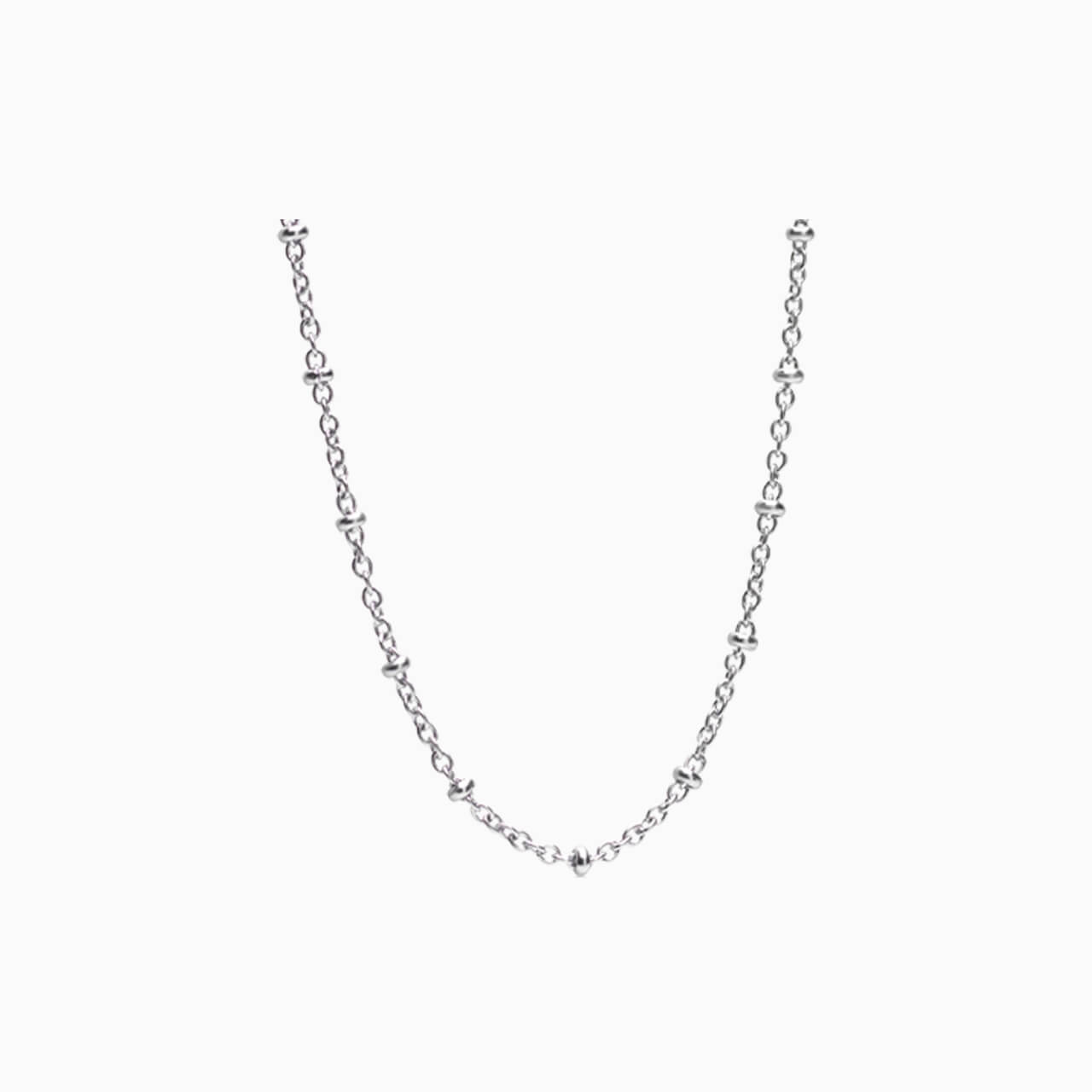 ネックレス・ペンダント ROMANTINUER SN88 NECKLACE DOUBLE BALL CHAIN Double Row Stainless Steel Necklace With Round Pendant Chain