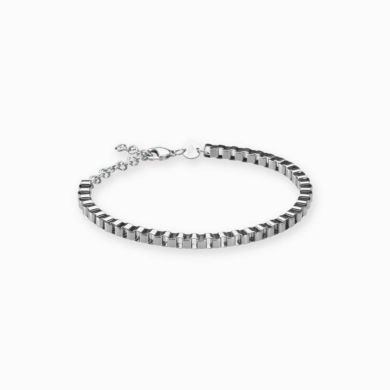 【AEKKI】Box Chain No.04 Silver Chain Bracelet (約20〜22cm) AEKKI】Box Chain No.04 Silver Chain Bracelet (約20〜22cm)