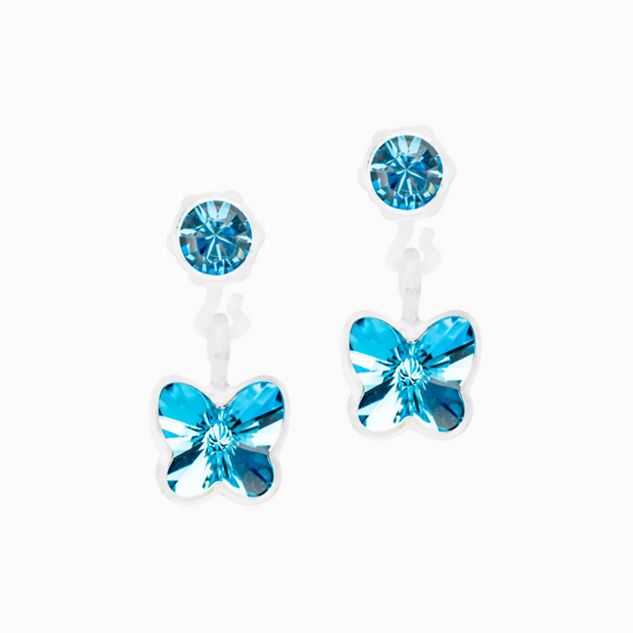 Medical Plastic 6mm Brilliance Halo Earrings