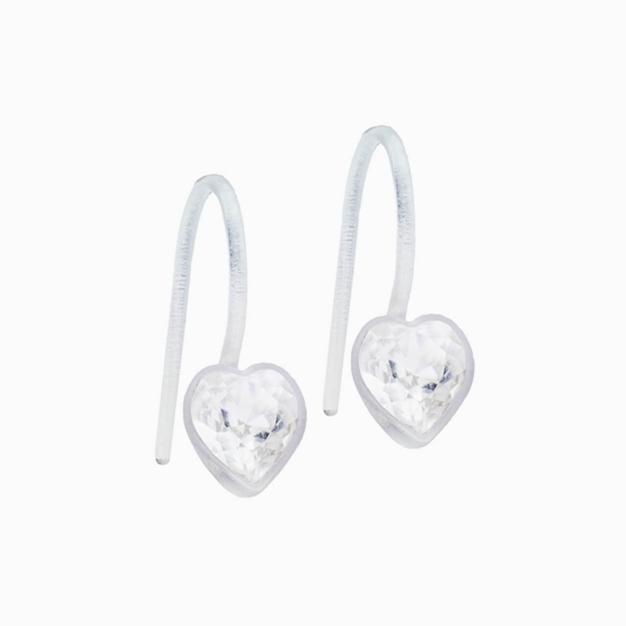 Image of Medical Plastic Heart Pendant Earrings