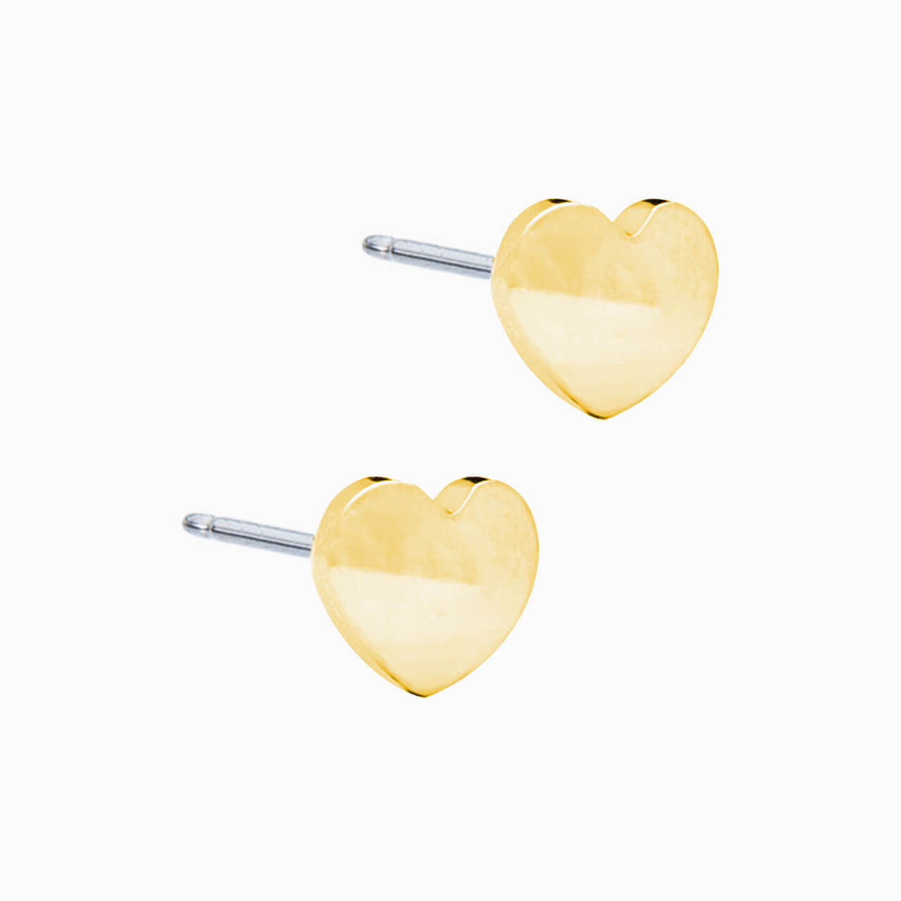 Image of Golden Titanium 5mm Heart Earrings