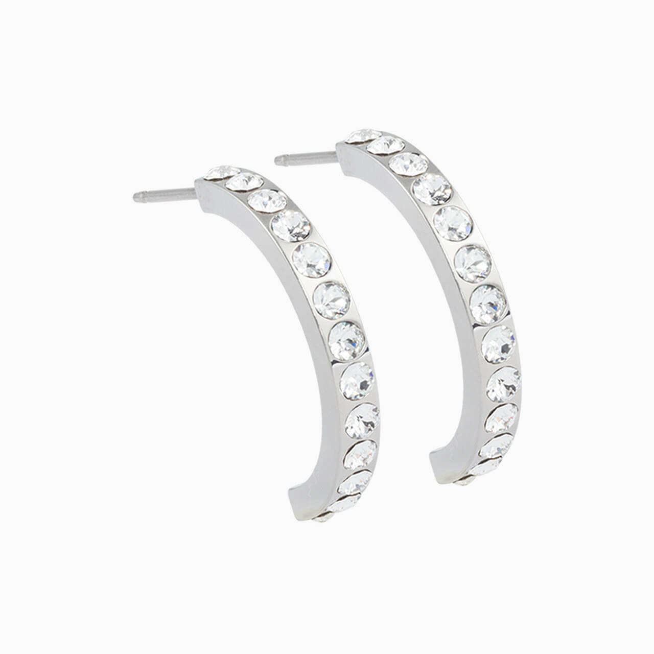 Medical Plastic 6mm Brilliance Halo Earrings