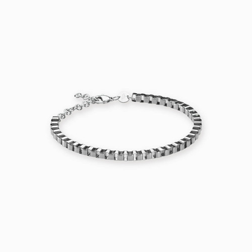 【AEKKI】Box Chain No.04 Silver Chain Bracelet (約16〜19cm) everyday-box-link-chain-