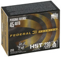 Federal .45 ACP 230gr Jacketed Hollow Point (JHP) ammunition