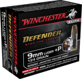 Winchester Defender 9mm +p 124 Grain Bonded Jacketed Hollow Point