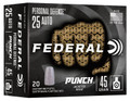 Federal .25 ACP 45gr Lead Flat Nose (LFN) ammunition