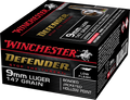 Winchester 9mm Luger 147gr Jacketed Hollow Point (JHP) ammunition