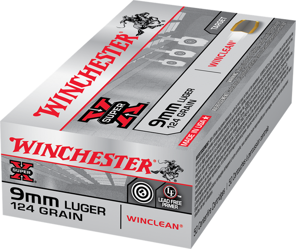 Winchester 9mm Luger 124gr Soft Point ammunition