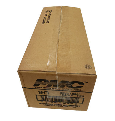 PMC 9mm Luger 124gr Full Metal Jacket (FMJ) ammunition