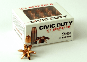 G2 Research 9mm Luger 96gr Solid ammunition
