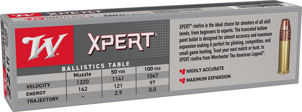 Winchester Xpert 22 LR 42 Grain Copper Plated Hollow Point (CPHP)