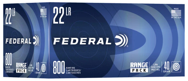 Federal .22 LR 40gr Lead Round Nose (LRN) ammunition