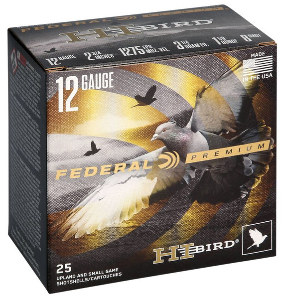 Federal Hi-Bird 12 Gauge 2.75" 1 1/8 oz. #8