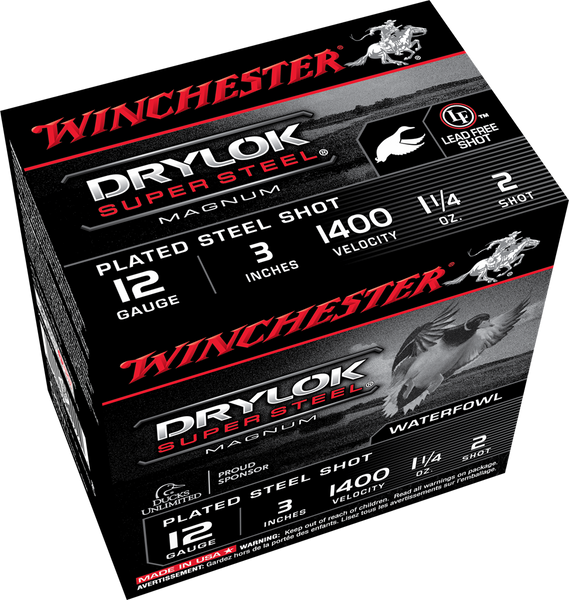 Winchester Drylok Super Steel 12 Gauge 3" 1 1/4 oz. #2