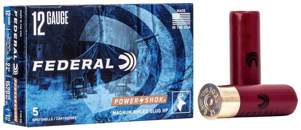 Federal Power-Shok Rifled Slug 12 Gauge 2.75" 1 1/4 oz. Slug