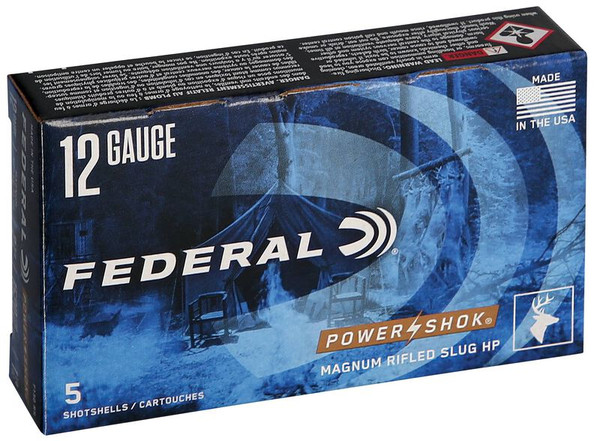 Federal Power-Shok Rifled Slug 12 Gauge 2.75" 1 1/4 oz. Slug